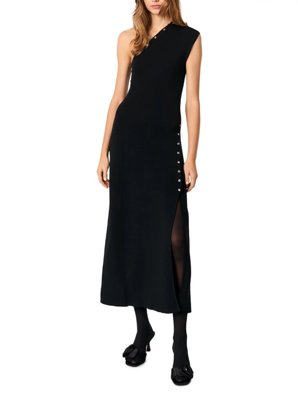 Rimossa Asymmetric Knit Maxi Dress